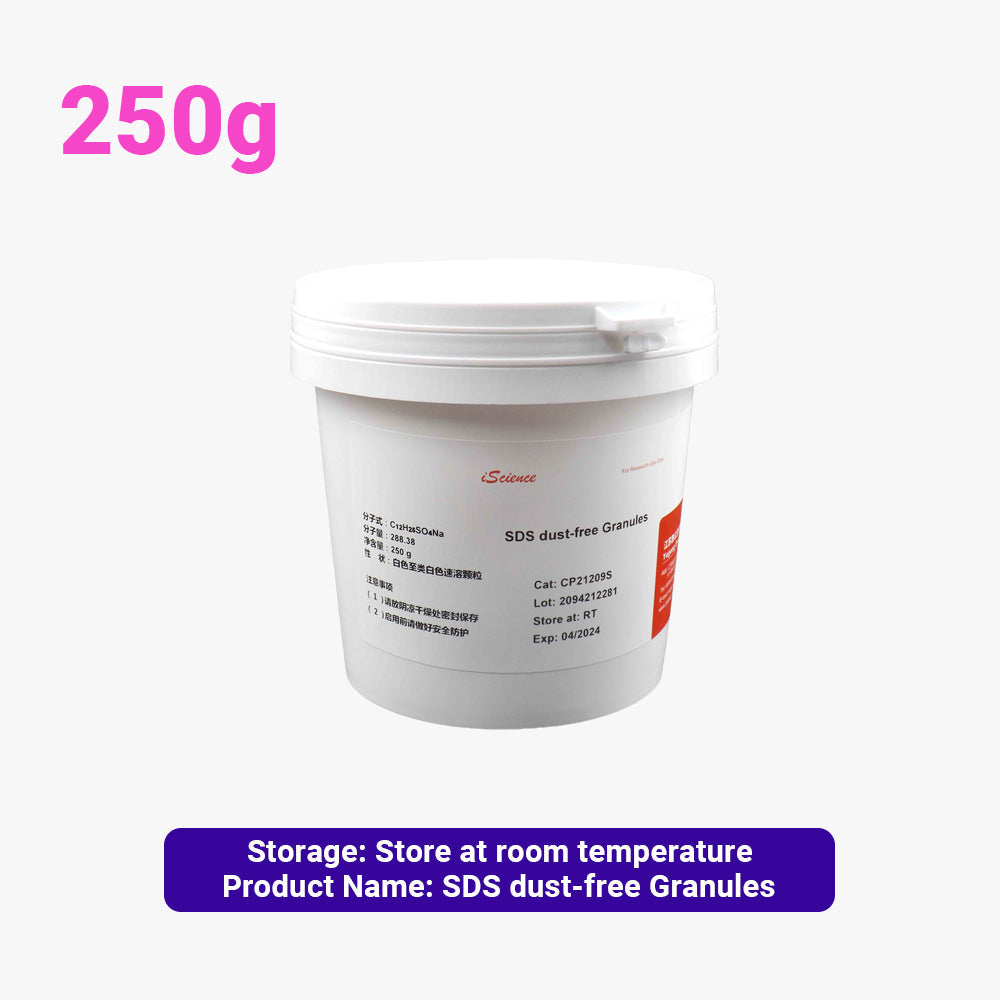 Gránulos sin polvo SDS, 250 g