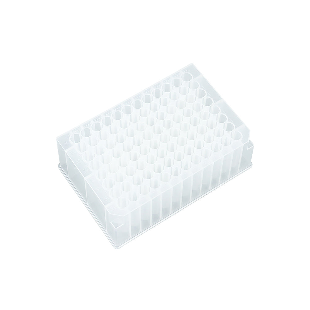 Deep Well Plates, 2.0 mL, 96well, round type with lid, Sterile, 50piece(s)/case