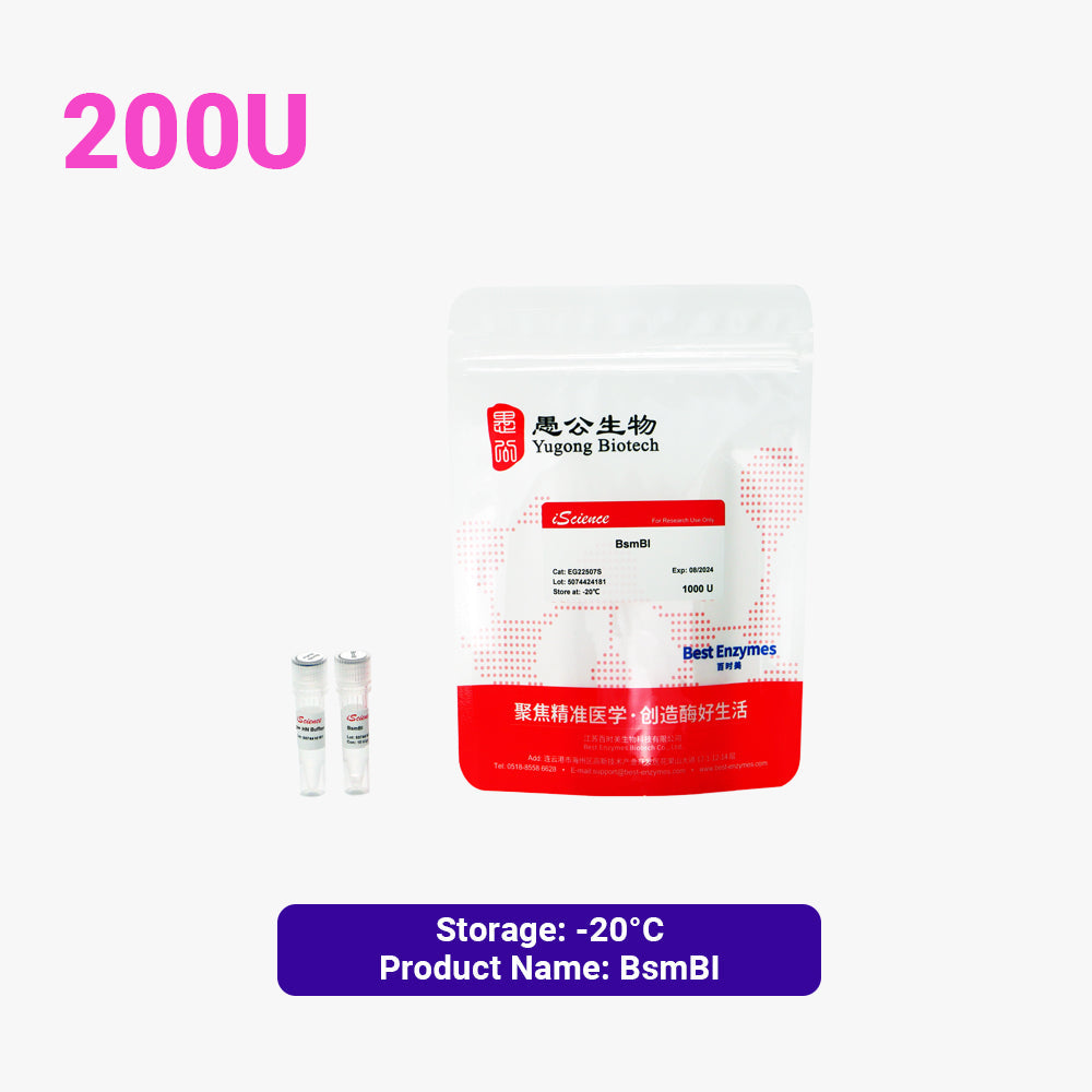 Enzimas de restricción BsmBI, 200 U, 10 U/μl