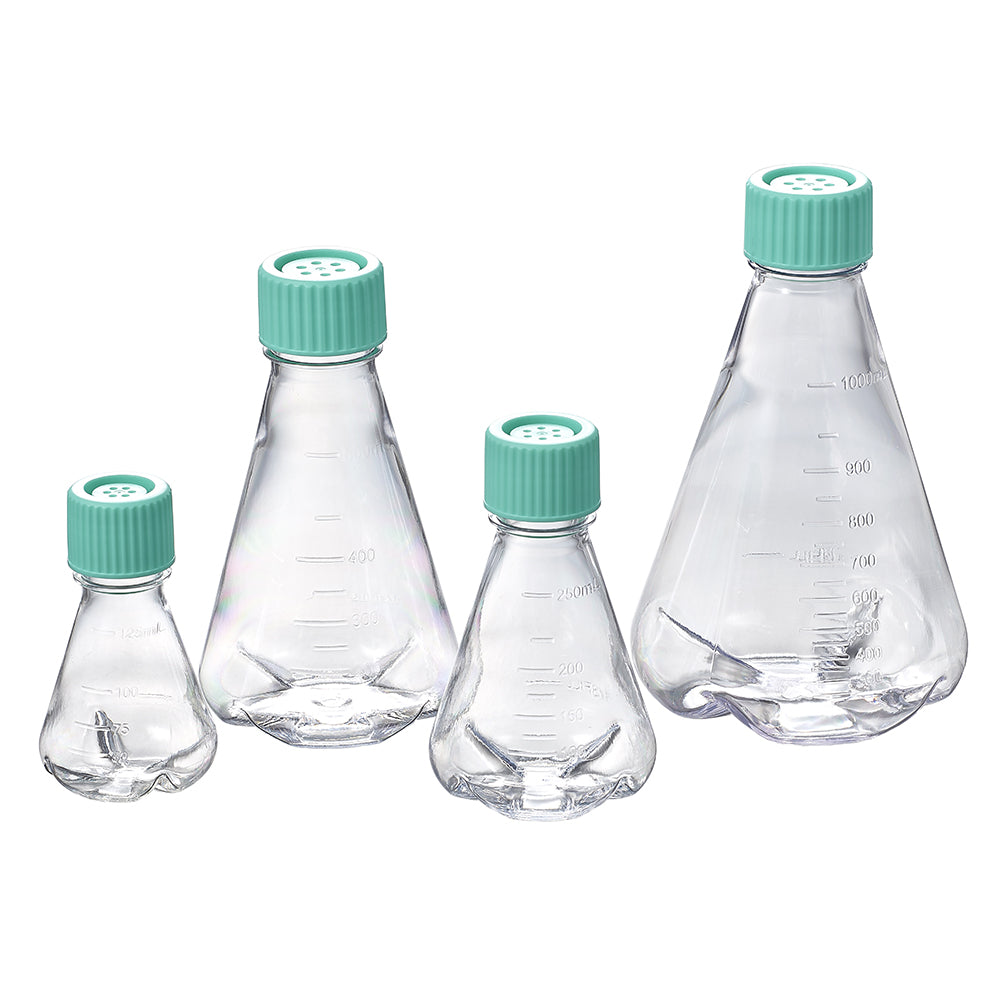 Erlenmeyer Flasks, 1000 mL, PETG, Non-treated, Vent cap, Baffled, Dnase/Rnase, Non-Pyrogenic, Sterile, 24piece(s)/case
