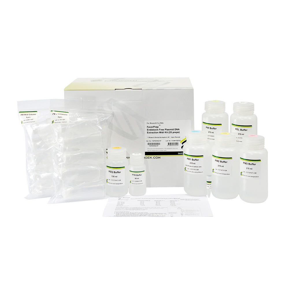 FavorPrep™ Endotoxin-Free Plasmid Extraction Midi Kit (25 preps)