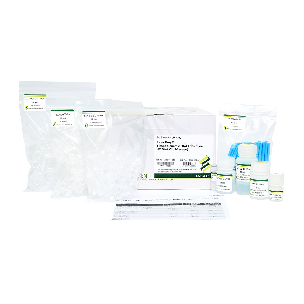 FavorPrep™ Tissue Genomic DNA Extraction HE Mini Kit (100 preps)