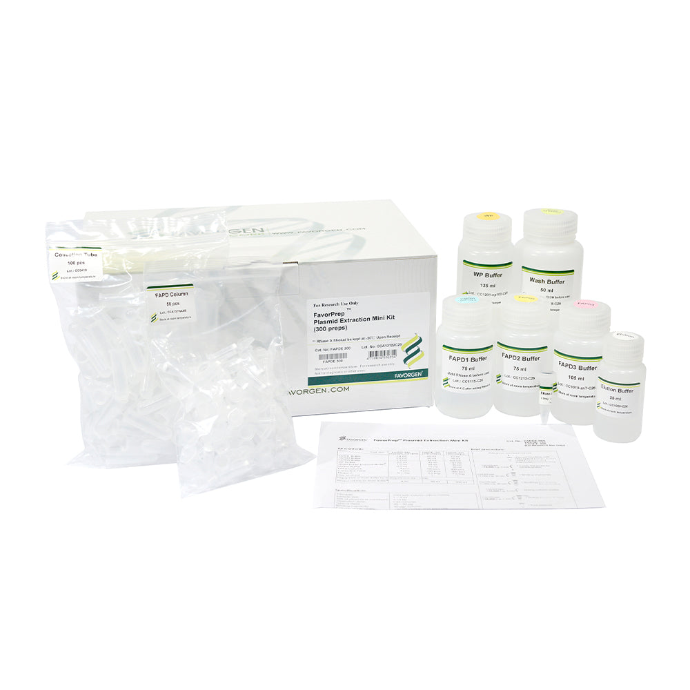 FavorPrep™ Plasmid Fast Extraction Mini Kit (300 preps)