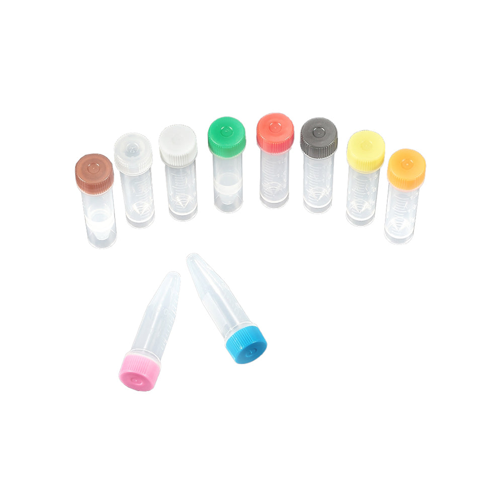 Viales de congelación de 1,5 ml, autoportantes, negros, en bolsa plana. Estériles, libres de ADNasa y ARNasa, apirógenos. Caja de 5000 unidades.