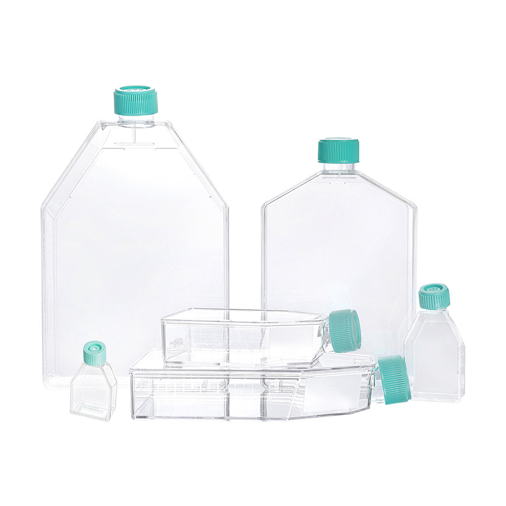 Cell Culture Flasks, 182 cm² Surface Area, 600 mL Capacity, Plug Seal Cap, TC Treated, Sterile