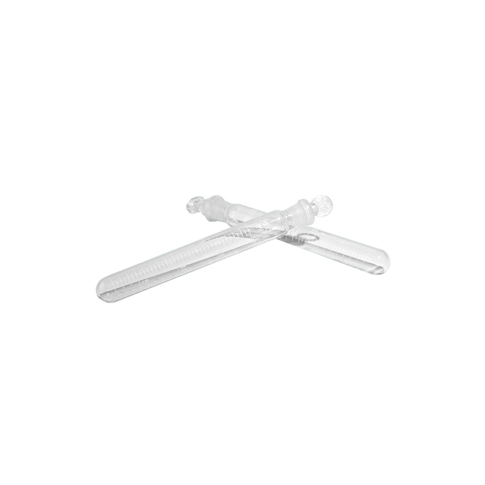 Test Tube, Graduated, with Ground Glass Stopper, 20mL, 0.5mL Grad, OD 18mm, L 190mm, 200 pcs/case