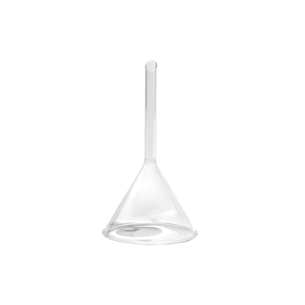 Funnel, Short Stem, 60°, Borosilicate 3.3/Neutral Glass, D 100mm, Bottom OD 13mm, Tube L 100mm, 72 pcs/case