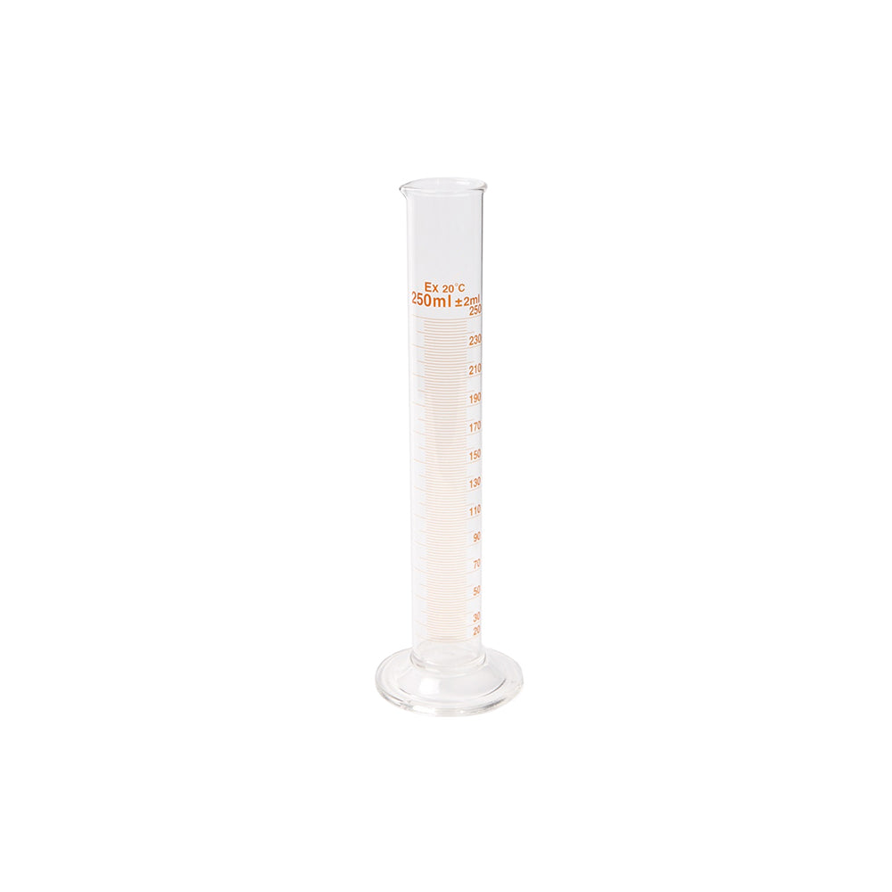 Cylinder, Graduated, with Spout and Glass/Plastic Base, 1000mL, 10.0mL Grad, Tol ±10.0mL, Bottle OD 68mm, H 430mm, 12 pcs/case