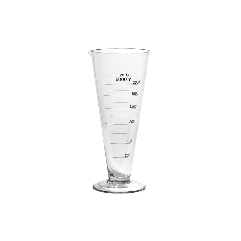 Measuring Cap, Cone Shape/Conical, Short Scale, with Spout, 1000mL, 50.0mL Grad, Tol ±10.0mL, H 315mm, 12 pcs/case