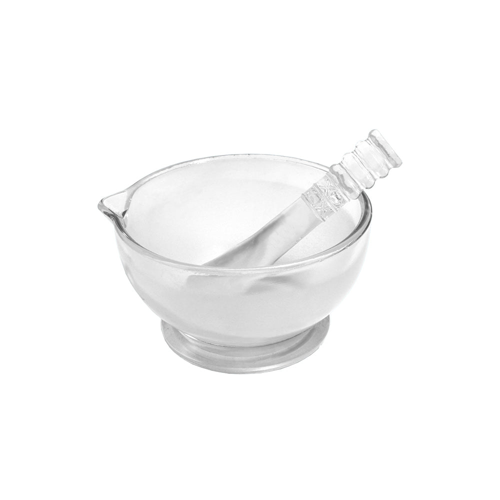 Mortar and Pestle Set, Glass, ID 120mm, H 60mm, 12 pcs/case