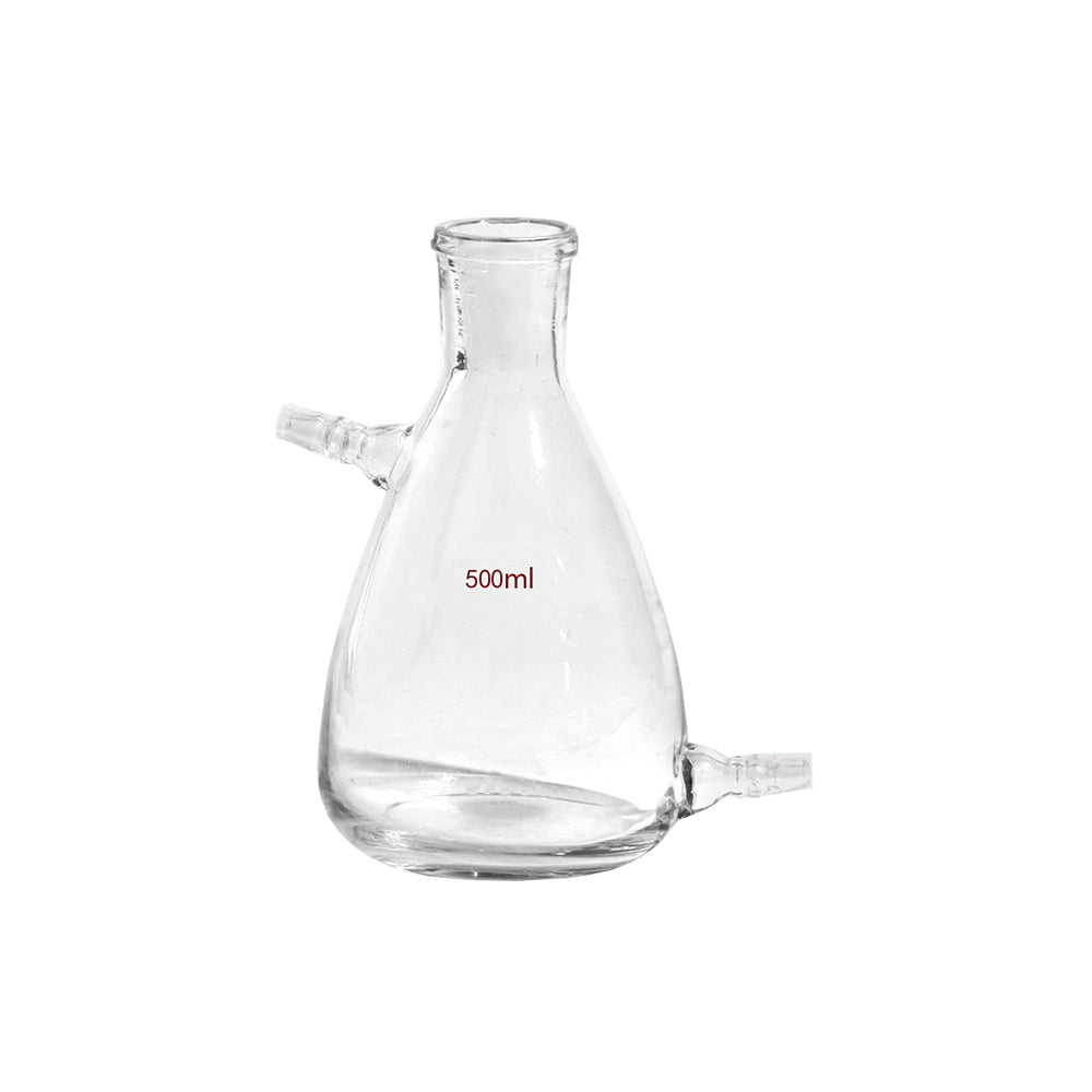 Filtering Flask, Dual Tubulature (Side & Bottom), 10000mL, Bottle OD 280mm, H 450mm, 1 pc/case