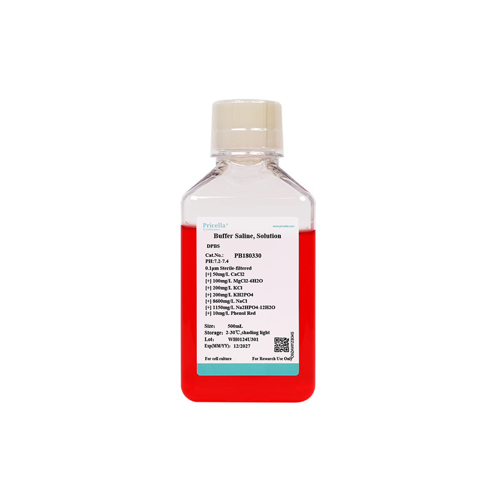 Tampón de fosfato de Dulbecco (DPBS, 1 ×), con calcio, magnesio, rojo fenol, 500 ml