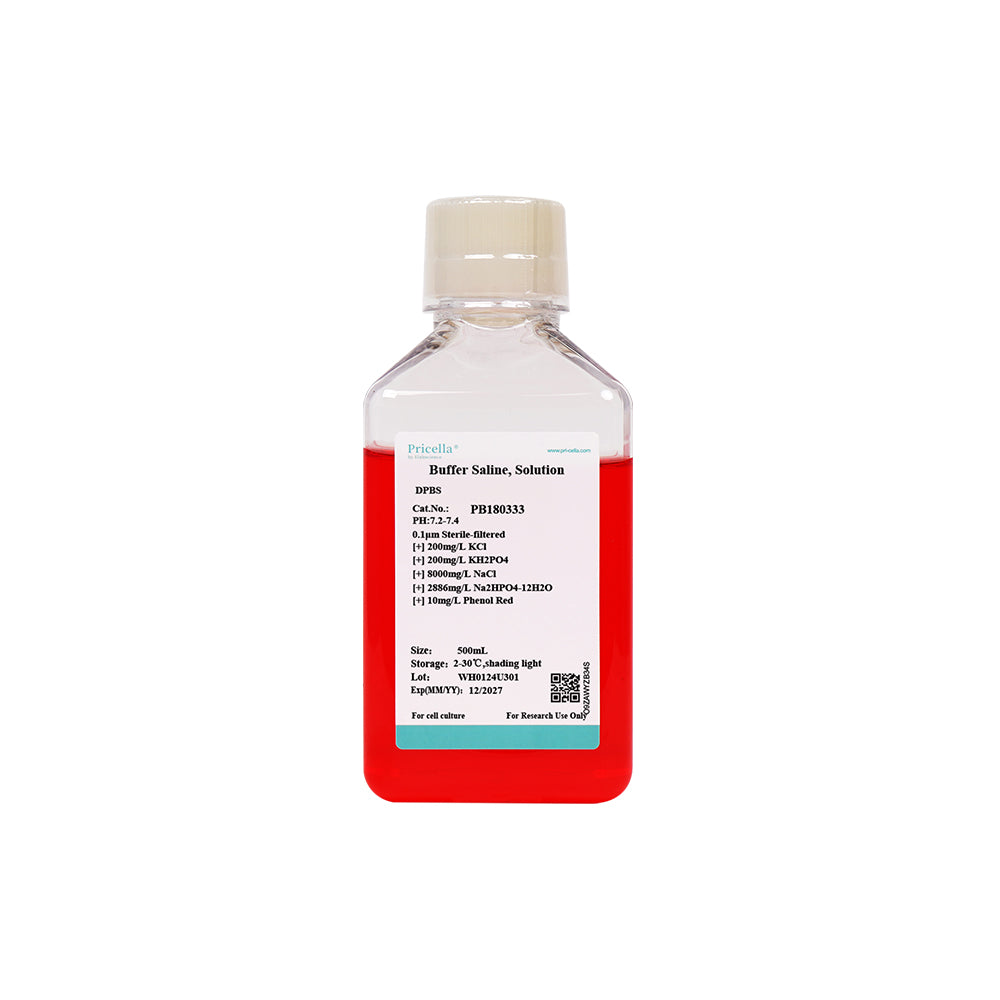Tampón de fosfato de Dulbecco (DPBS, 1 ×), sin calcio ni magnesio, 500 ml