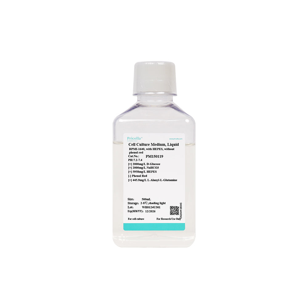 RPMI-1640, con L-alanil-L-glutamina, HEPES, sin rojo fenol, 500 ml