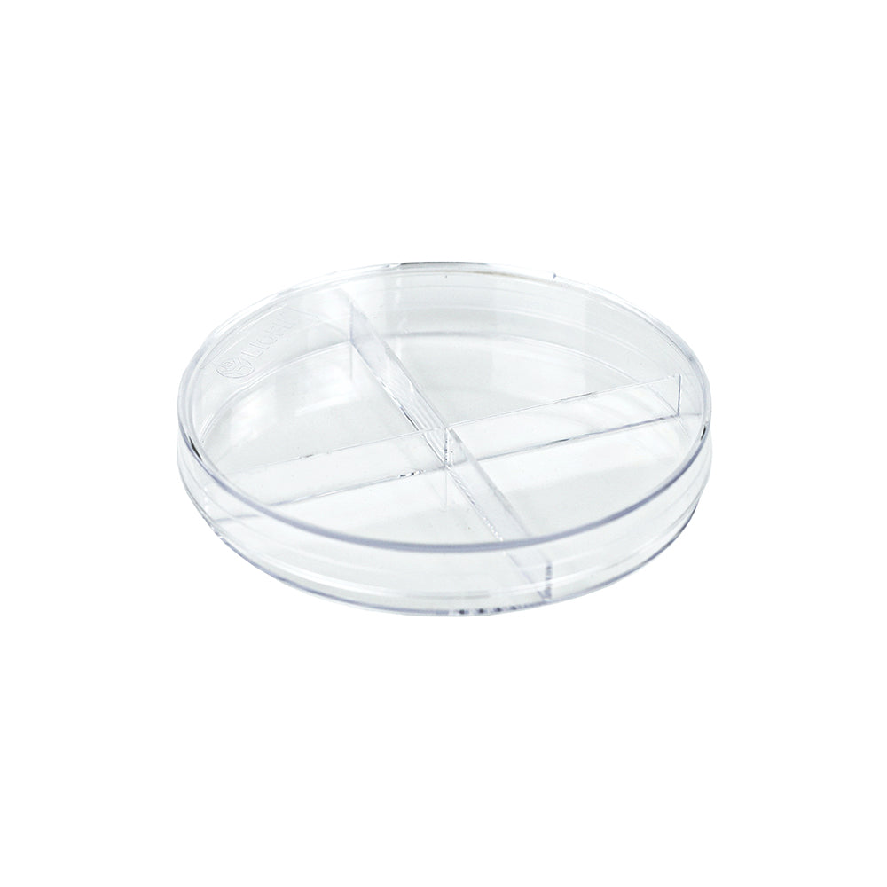 Partitioned Petri Dishes, Diameter: 9cm, Quad-Partitioned, Sterile