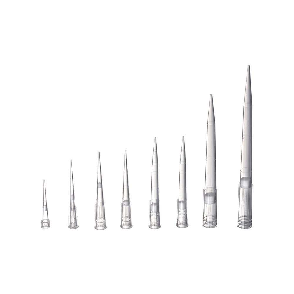 10-200 μl Natural Color Pipet Micro Tips, DNase/RNase-Free, Sterile, Re-sealable Bag