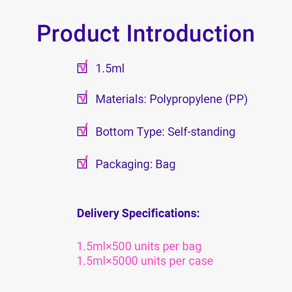 1.5 mL Sterile Screw™ Cap Micro Centrifuge tubes, PP Material, Self-Standing Bottom