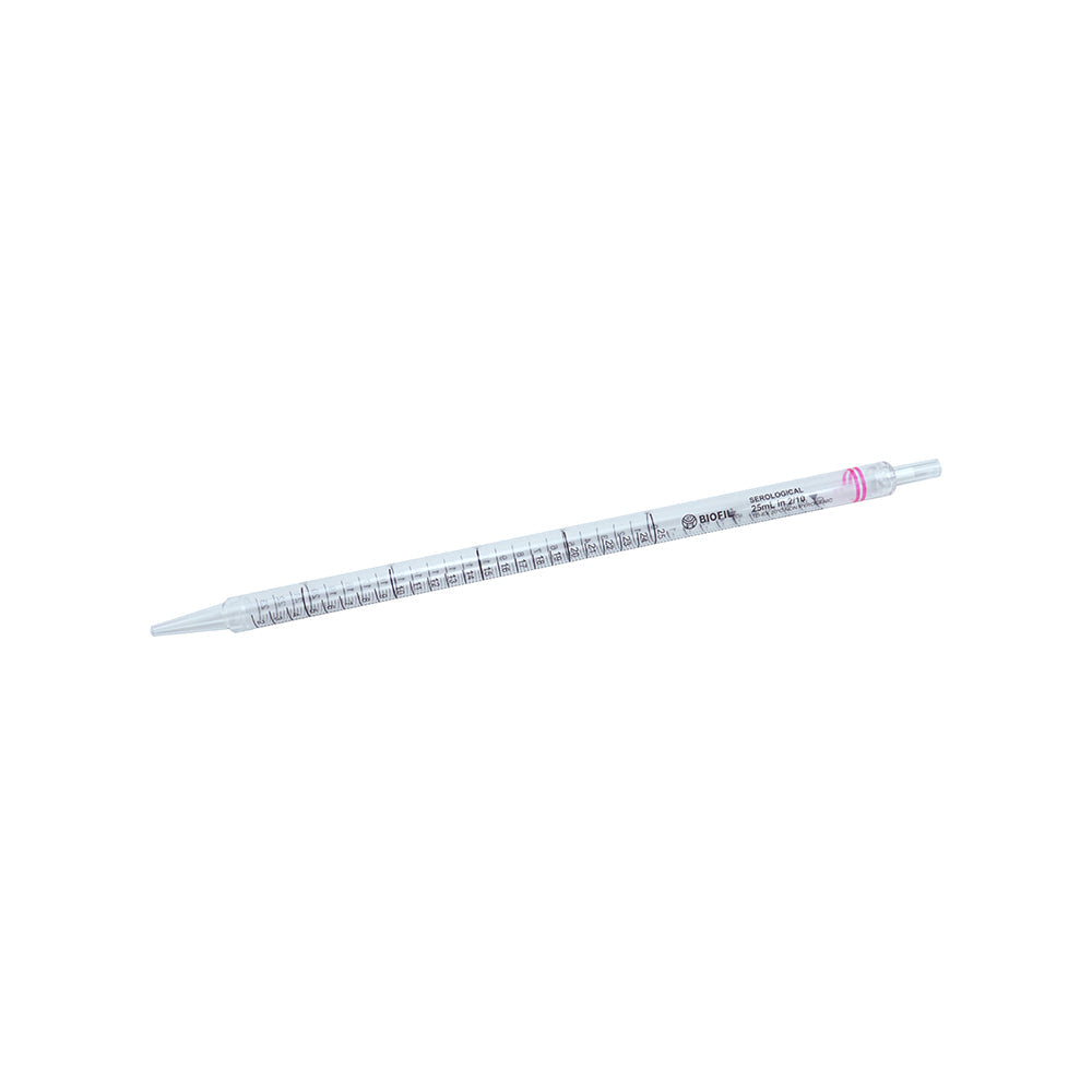 Serological Pipets, 25 mL, Length: 308.5 mm, Graduation 2/10 mL, Red Color code, non-Sterile, 150piece(s)/case